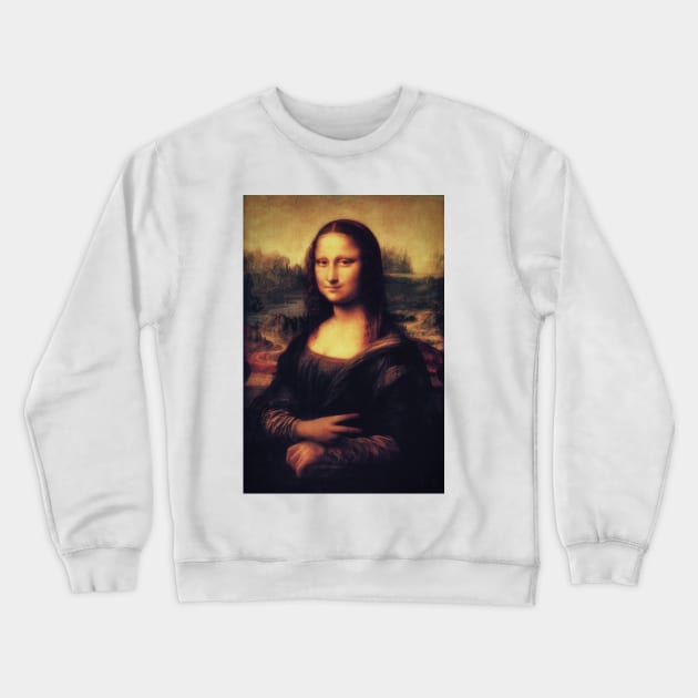 Mona Lisa! SWAG! PEACE! YOLO! Parody Crewneck Sweatshirt by badbugs